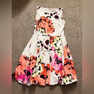 Floral fit and flair dress